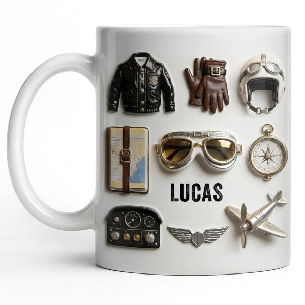 Adventure Awaits, Customize With Icons Of Travel And Aviation - Personalized Custom Coffee Mug - JBS124_MG Adventure Awaits, Customize With Icons Of Travel And Aviation - Personalized Custom Coffee Mug - JBS124_MG