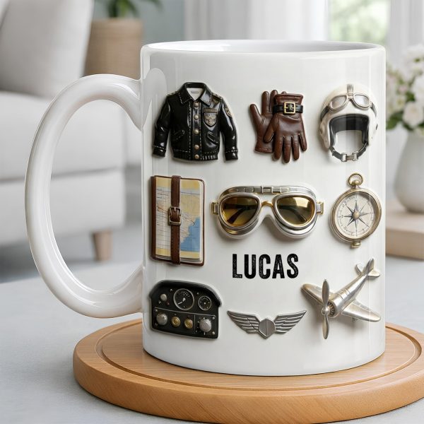 Adventure Awaits, Customize With Icons Of Travel And Aviation - Personalized Custom Coffee Mug - JBS124_MG Adventure Awaits, Customize With Icons Of Travel And Aviation - Personalized Custom Coffee Mug - JBS124_MG