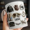 Adventure Awaits, Customize With Icons Of Travel And Aviation - Personalized Custom Coffee Mug - JBS124_MG