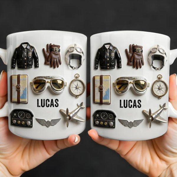 Adventure Awaits, Customize With Icons Of Travel And Aviation - Personalized Custom Coffee Mug - JBS124_MG Adventure Awaits, Customize With Icons Of Travel And Aviation - Personalized Custom Coffee Mug - JBS124_MG