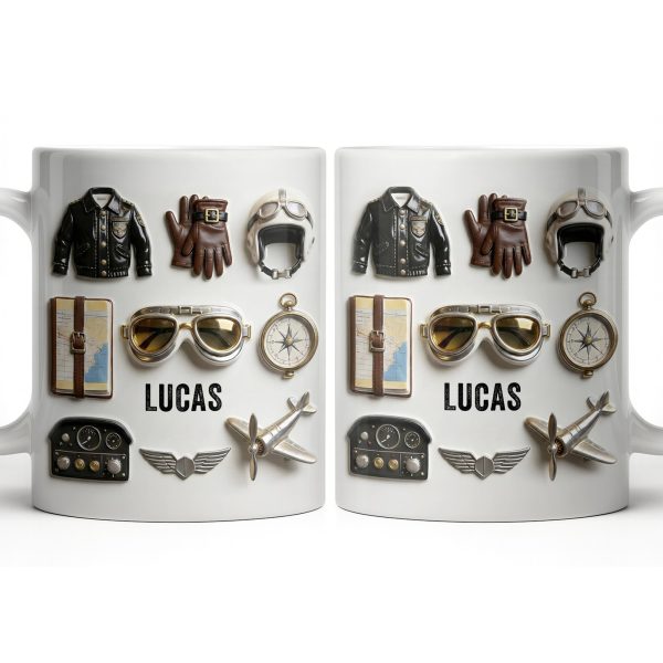 Adventure Awaits, Customize With Icons Of Travel And Aviation - Personalized Custom Coffee Mug - JBS124_MG Adventure Awaits, Customize With Icons Of Travel And Aviation - Personalized Custom Coffee Mug - JBS124_MG