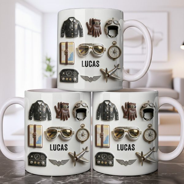 Adventure Awaits, Customize With Icons Of Travel And Aviation - Personalized Custom Coffee Mug - JBS124_MG Adventure Awaits, Customize With Icons Of Travel And Aviation - Personalized Custom Coffee Mug - JBS124_MG