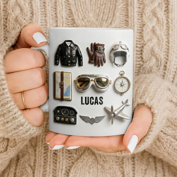Adventure Awaits, Customize With Icons Of Travel And Aviation - Personalized Custom Coffee Mug - JBS124_MG Adventure Awaits, Customize With Icons Of Travel And Aviation - Personalized Custom Coffee Mug - JBS124_MG