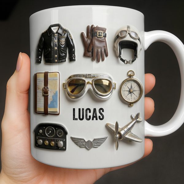 Adventure Awaits, Customize With Icons Of Travel And Aviation - Personalized Custom Coffee Mug - JBS124_MG Adventure Awaits, Customize With Icons Of Travel And Aviation - Personalized Custom Coffee Mug - JBS124_MG