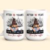 After 10 Years You're Still Hotter Than This Coffee - Personalized Mug - Anniversary Gifts For Her, Wife, Girlfriend