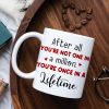 After All You're One In A Million. You're Once In A Lifetime, Personalized Old Couple Mug