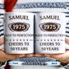 Aged To Perfection, Cheers To 50 Years, Stars and Text Banner - Personalized Custom Coffee Mug - FAM328_MG