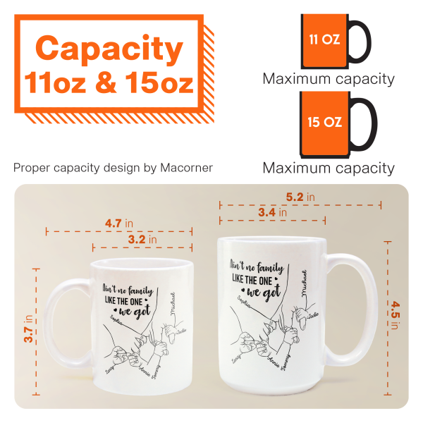 Ain't No Family Like The One We Got - Personalized Mug - Birthday, Anniversary, Loving Gift For Mother, Father, Sons, Daughters, Family Members Ain't No Family Like The One We Got - Personalized Mug - Birthday, Anniversary, Loving Gift For Mother, Father, Sons, Daughters, Family Members