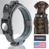 AirTag Dog Collar with Handle, Tactical Dog Collar for Large Medium Dogs