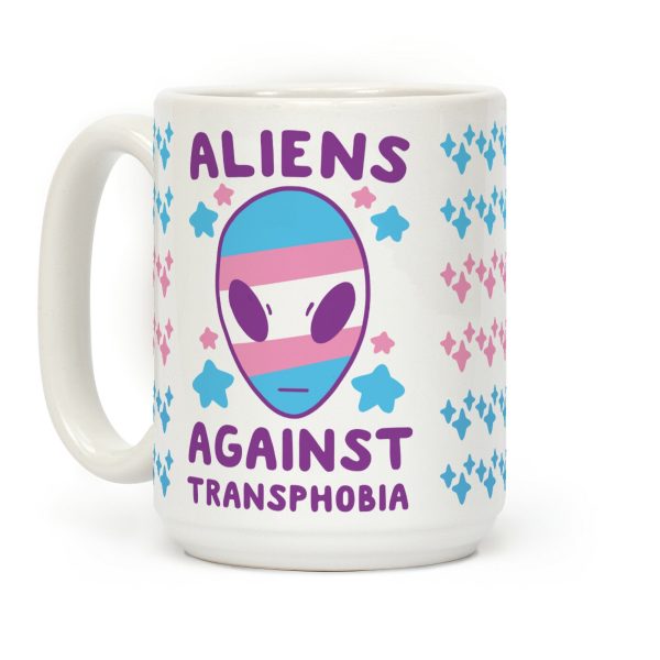Aliens Against Transphobia Coffee Mug Aliens Against Transphobia Coffee Mug