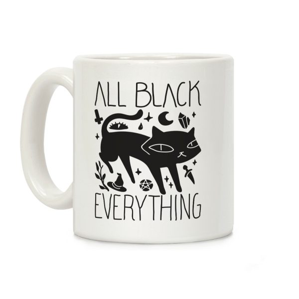 All Black Everything Cat Coffee Mug All Black Everything Cat Coffee Mug