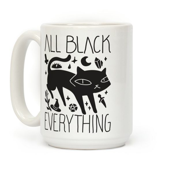All Black Everything Cat Coffee Mug All Black Everything Cat Coffee Mug