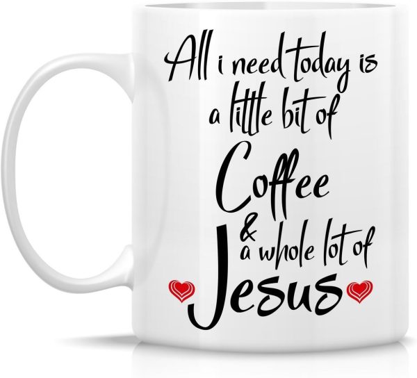 All I Need Is Coffee And Jesus Coffee Mug, Funny Christian Gift for Women Men, Birthday Christmas Faith Gift for Friend Coworker All I Need Is Coffee And Jesus Coffee Mug, Funny Christian Gift for Women Men, Birthday Christmas Faith Gift for Friend Coworker