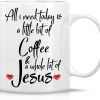 All I Need Is Coffee And Jesus Coffee Mug, Funny Christian Gift for Women Men, Birthday Christmas Faith Gift for Friend Coworker All I Need Is Coffee And Jesus Coffee Mug, Funny Christian Gift for Women Men, Birthday Christmas Faith Gift for Friend Coworker