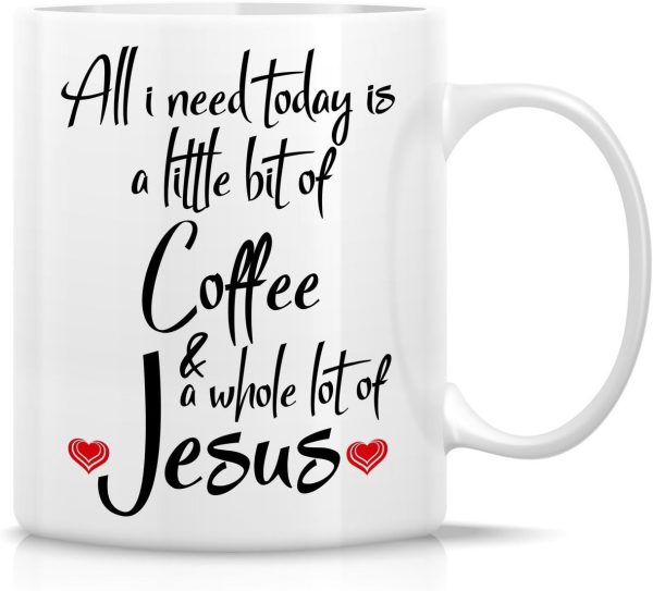All I Need Is Coffee And Jesus Coffee Mug, Funny Christian Gift for Women Men, Birthday Christmas Faith Gift for Friend Coworker All I Need Is Coffee And Jesus Coffee Mug, Funny Christian Gift for Women Men, Birthday Christmas Faith Gift for Friend Coworker