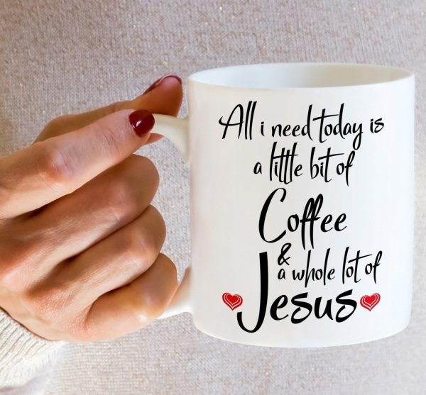 All I Need Is Coffee And Jesus Coffee Mug, Funny Christian Gift for Women Men, Birthday Christmas Faith Gift for Friend Coworker All I Need Is Coffee And Jesus Coffee Mug, Funny Christian Gift for Women Men, Birthday Christmas Faith Gift for Friend Coworker