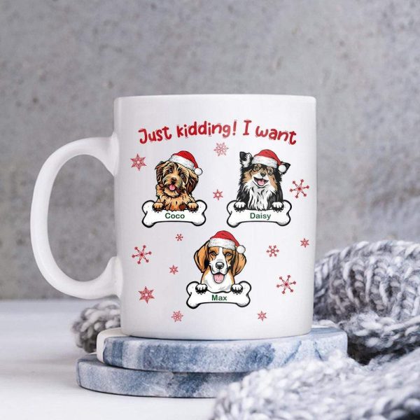 All I Want For Christmas Dog Coffee Mug, HN590 All I Want For Christmas Dog Coffee Mug, HN590