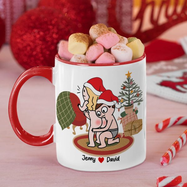 All I Want For Christmas Is To Touch Your Butt, Personalized Funny Couple Mug, Christmas Gifts