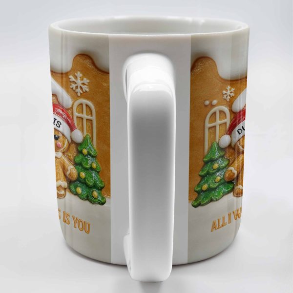 All I Want For Christmas Is You With Gingerbread Couple - Personalized Custom Coffee Mug - CPL1000_MG