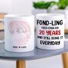 All My Naughty Thoughts Involve Me And You, Personalized Line Art Naughty Couple Mug