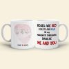 All My Naughty Thoughts Involve Me And You, Personalized Line Art Naughty Couple Mug