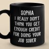 All Smiles With My Work Buddies - Coworker Personalized Custom Black Mug - Gift For Coworkers, Work Friends, Colleagues