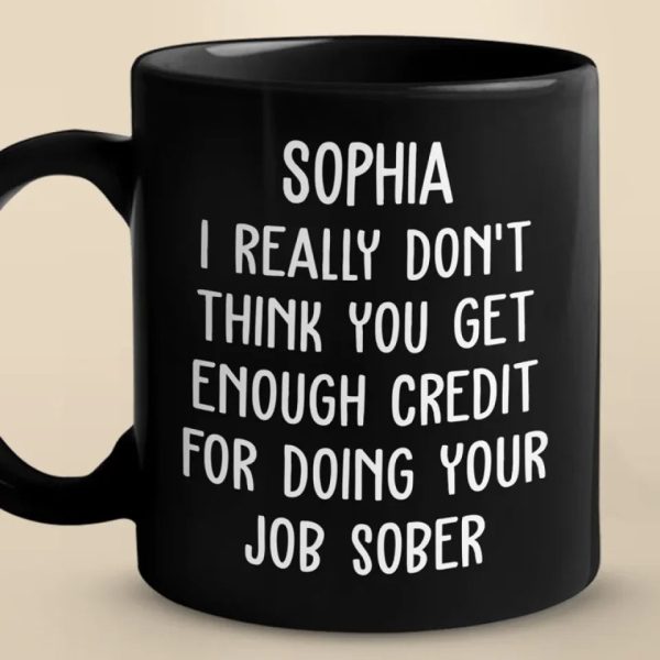 All Smiles With My Work Buddies - Coworker Personalized Custom Black Mug - Gift For Coworkers, Work Friends, Colleagues