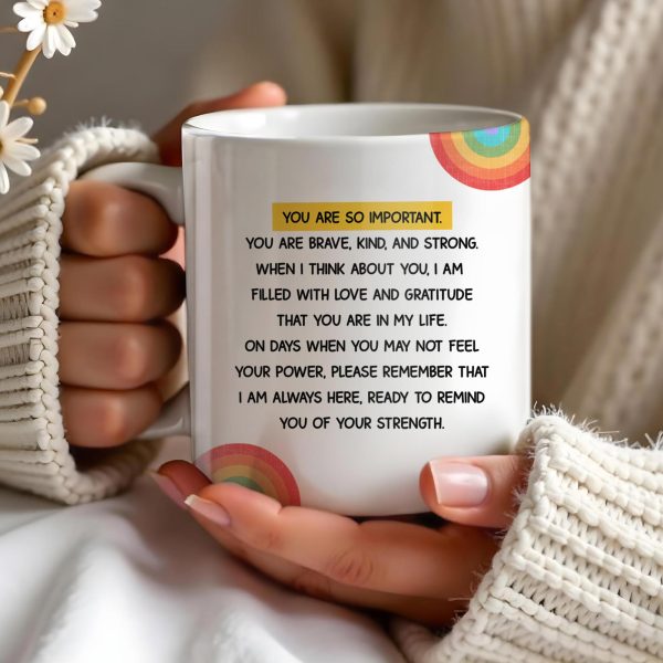 Always Here To Remind You Of Your Strength, Girl With Rose - Personalized Custom Coffee Mug - COL071_MG Always Here To Remind You Of Your Strength, Girl With Rose - Personalized Custom Coffee Mug - COL071_MG
