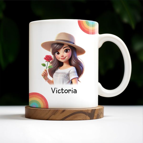 Always Here To Remind You Of Your Strength, Girl With Rose - Personalized Custom Coffee Mug - COL071_MG Always Here To Remind You Of Your Strength, Girl With Rose - Personalized Custom Coffee Mug - COL071_MG