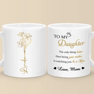 Always My Daughter, Forever My Friend - Family Personalized Custom Mug - Mother's Day, Gift For Mom, Daughter