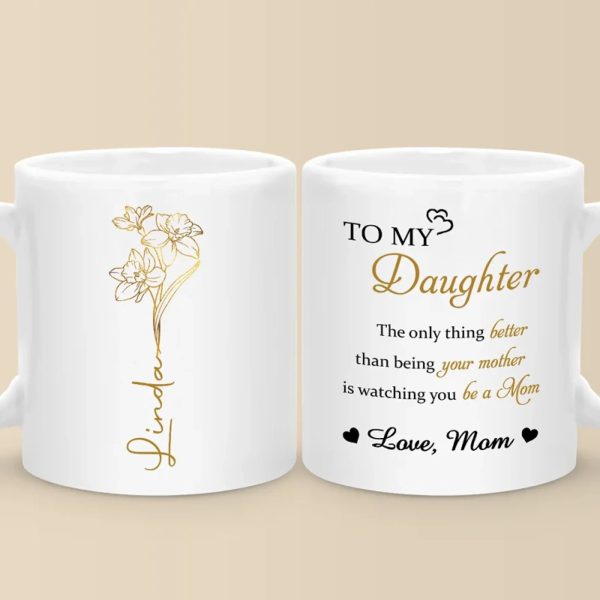 Always My Daughter, Forever My Friend - Family Personalized Custom Mug - Mother's Day, Gift For Mom, Daughter