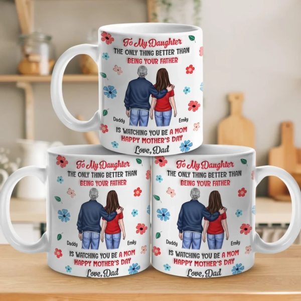 Always My Little Girl - Family Personalized Custom 3D Inflated Effect Printed Mug - Mother's Day, Gift For Dad, Daughter