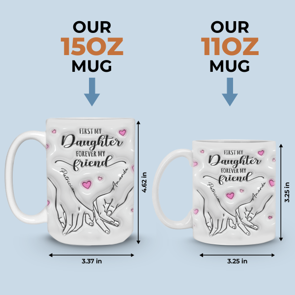 Always My Mother Forever My Friend - Family Personalized Custom 3D Inflated Effect Printed Mug - Gift For Mom, Daughter Always My Mother Forever My Friend - Family Personalized Custom 3D Inflated Effect Printed Mug - Gift For Mom, Daughter