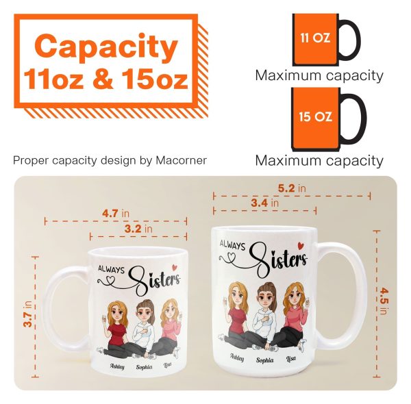 Always Sisters - Personalized Mug Always Sisters - Personalized Mug