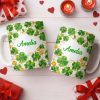 Amelia Shamrocks And Coins - Personalized Custom Coffee Mug - FAM801_MG Amelia Shamrocks And Coins - Personalized Custom Coffee Mug - FAM801_MG