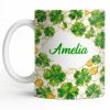 Amelia Shamrocks And Coins - Personalized Custom Coffee Mug - FAM801_MG Amelia Shamrocks And Coins - Personalized Custom Coffee Mug - FAM801_MG