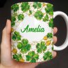 Amelia Shamrocks And Coins - Personalized Custom Coffee Mug - FAM801_MG Amelia Shamrocks And Coins - Personalized Custom Coffee Mug - FAM801_MG