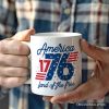 America 1776 Land of the Free Personalized Mug, Vintage 4th of July Gift with Custom Name America 1776 Land of the Free Personalized Mug, Vintage 4th of July Gift with Custom Name