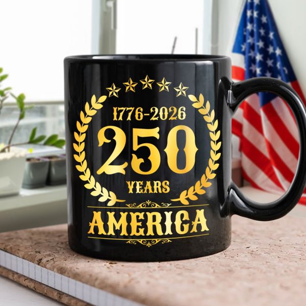 America 250 Years America 250th Anniversary Black Mug HA75 897420 America 250 Years America 250th Anniversary Black Mug HA75 897420