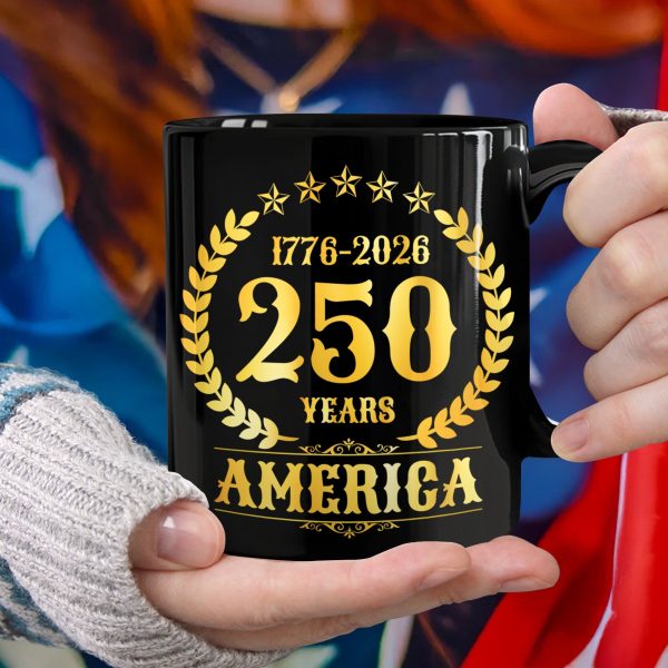America 250 Years America 250th Anniversary Black Mug HA75 897420 America 250 Years America 250th Anniversary Black Mug HA75 897420
