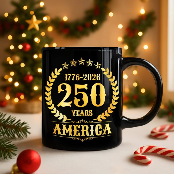 America 250 Years America 250th Anniversary Black Mug HA75 897420 America 250 Years America 250th Anniversary Black Mug HA75 897420