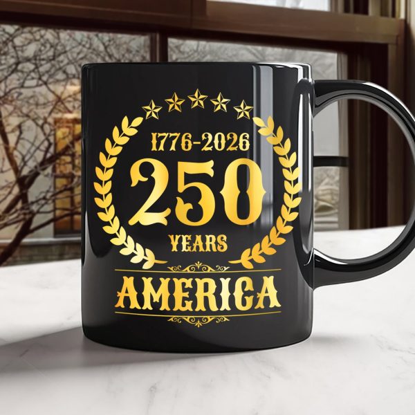 America 250 Years America 250th Anniversary Black Mug HA75 897420 America 250 Years America 250th Anniversary Black Mug HA75 897420