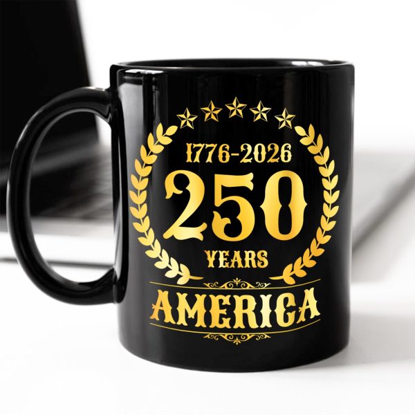 America 250 Years America 250th Anniversary Black Mug HA75 897420 America 250 Years America 250th Anniversary Black Mug HA75 897420
