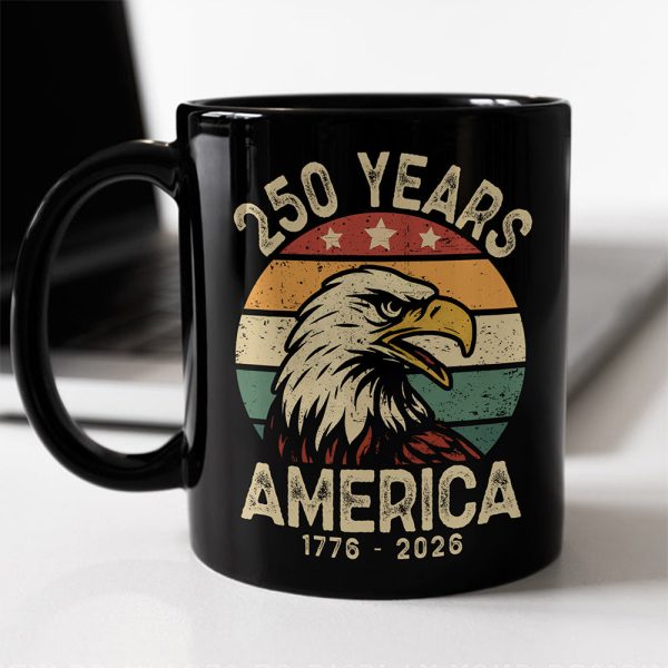 America 250 Years Black Mug TH10 894617 America 250 Years Black Mug TH10 894617