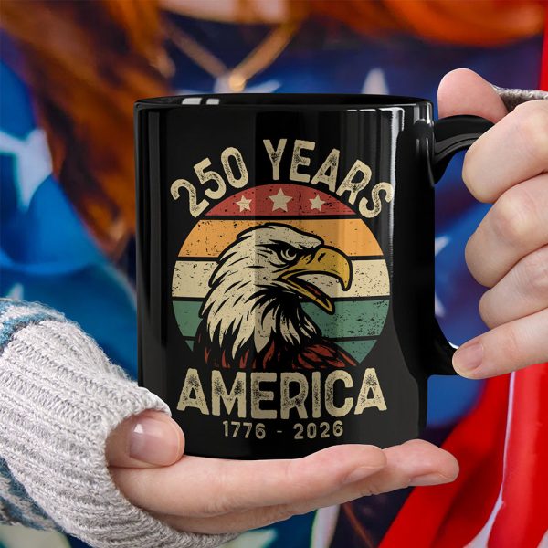 America 250 Years Black Mug TH10 894617 America 250 Years Black Mug TH10 894617