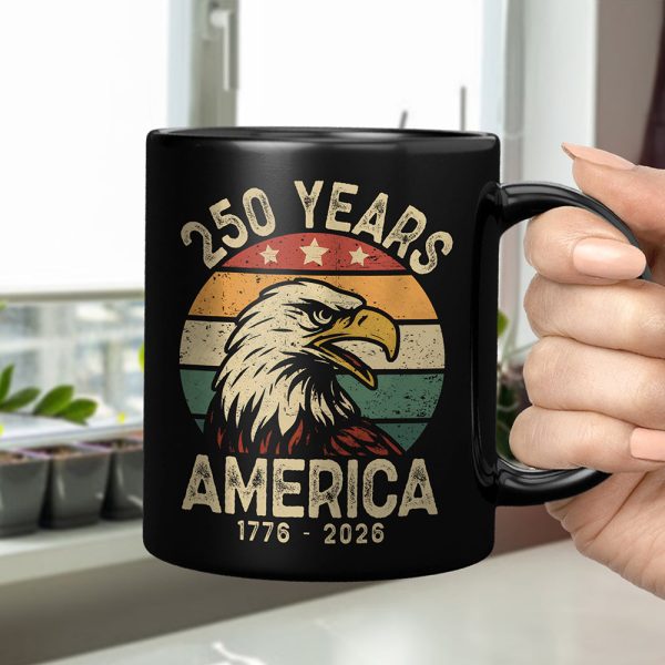 America 250 Years Black Mug TH10 894617 America 250 Years Black Mug TH10 894617