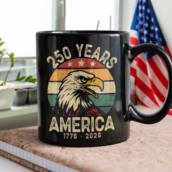 America 250 Years Black Mug TH10 894617 America 250 Years Black Mug TH10 894617