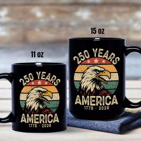 America 250 Years Black Mug TH10 894617 America 250 Years Black Mug TH10 894617