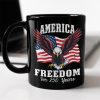 America 250 Years of Freedom Patriotic Eagle Flag Black Mug HA75 897336 America 250 Years of Freedom Patriotic Eagle Flag Black Mug HA75 897336