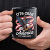 America 250Th Anniversary 1776-2026 Eagle Us Flag Black Mug HA75 898834 America 250Th Anniversary 1776-2026 Eagle Us Flag Black Mug HA75 898834